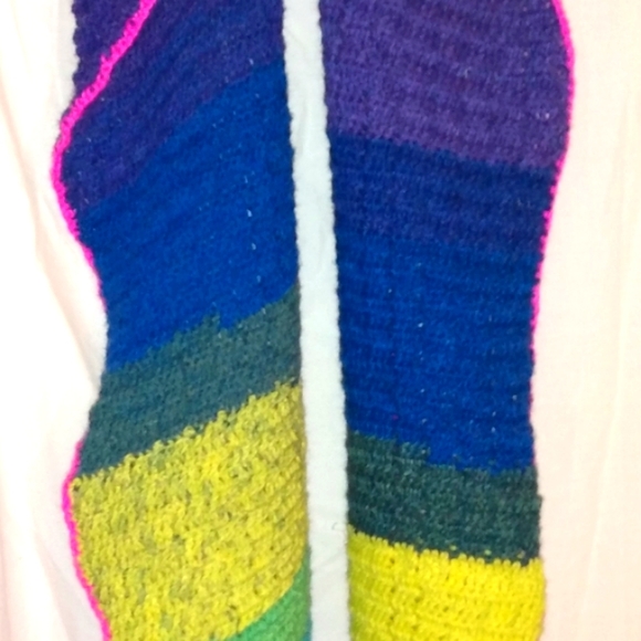 🌈NEW Hooded Crochet Cowl Scarf Wrap Colorful HANDCRAFTED - Picture 12 of 15